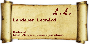 Landauer Leonárd névjegykártya
