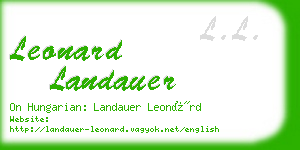 leonard landauer business card